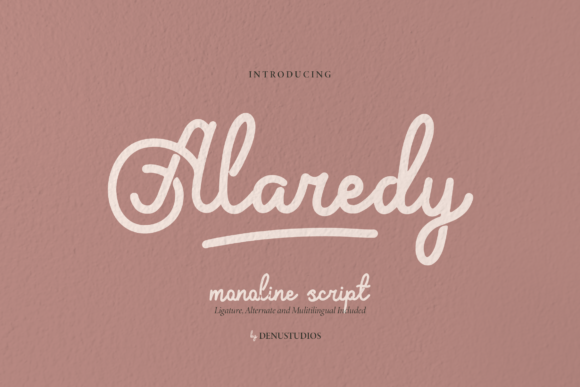 Alaredy: A Modern Script Font for Editorial Elegance