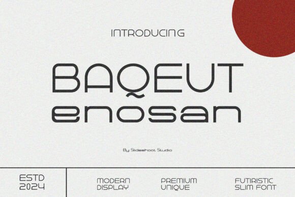 Baqeut Enosan: A Modern Sans Serif for Branding Projects