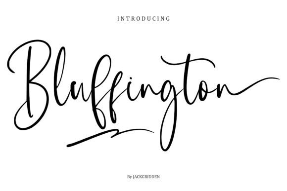 Bluffington Script Font Review for Brand Design