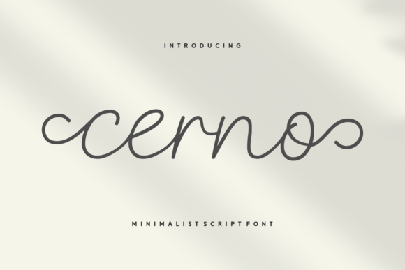 Cerno: A Minimalist Script Font for Modern Campaigns