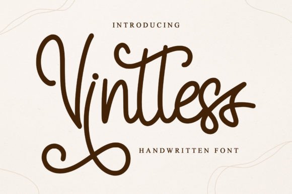 Vintless: A Fresh Handwritten Typeface for Modern Branding