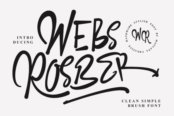Webs Rosber: A Modern Script Font for Editorial Design